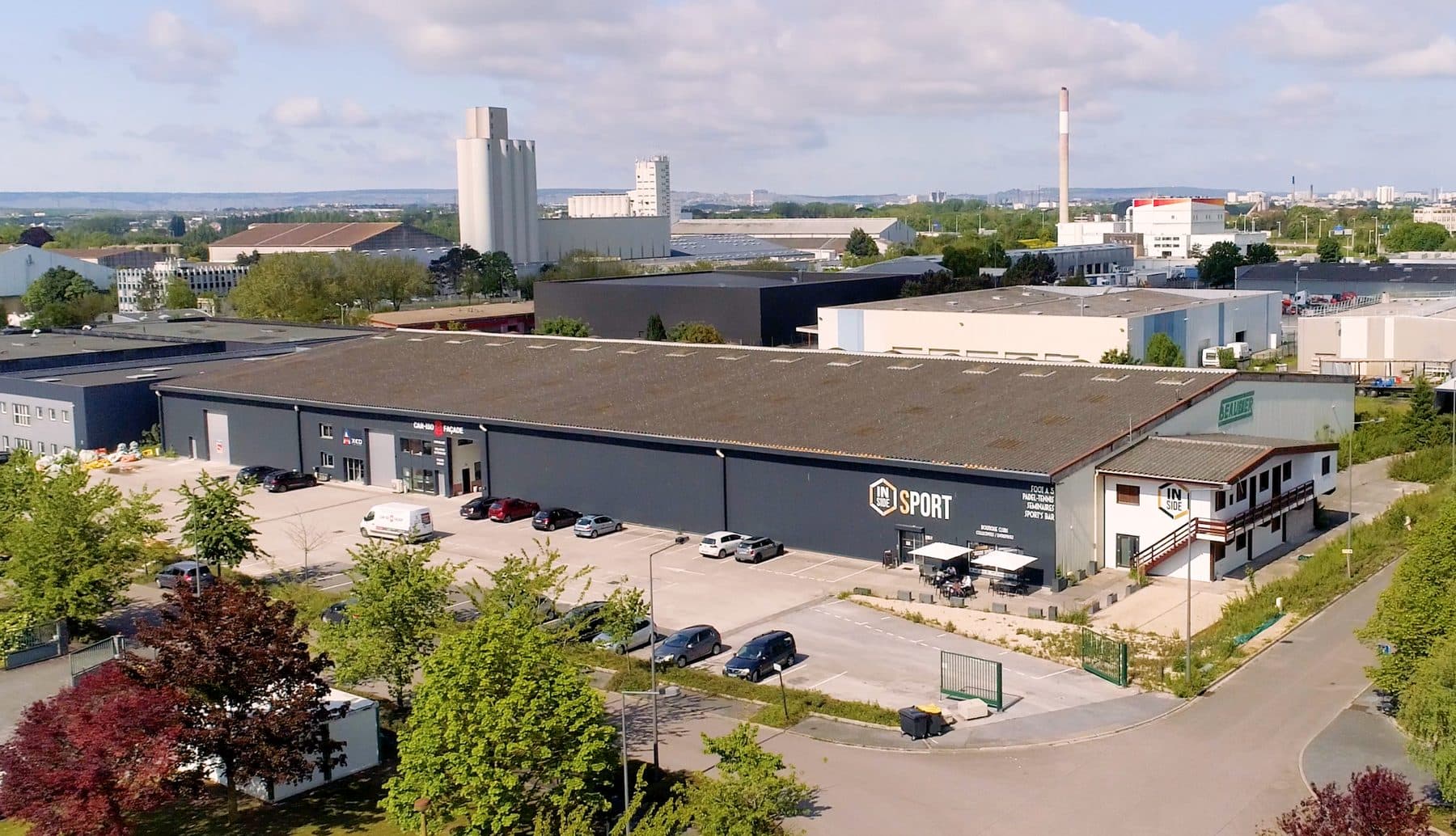 Vue aérienne du complexe Inside Sport à Reims