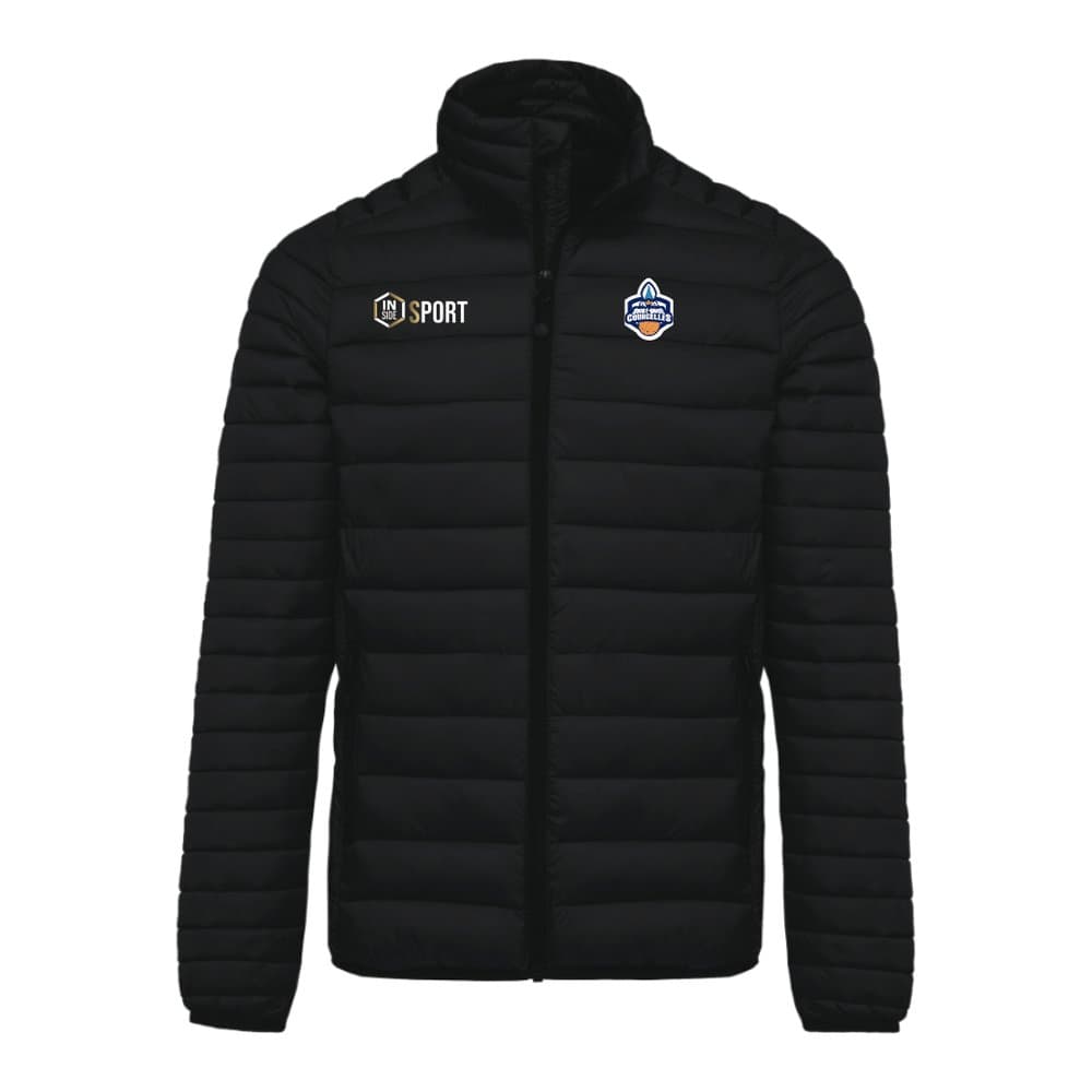 Men's black puffer jacket SBC Basket, black