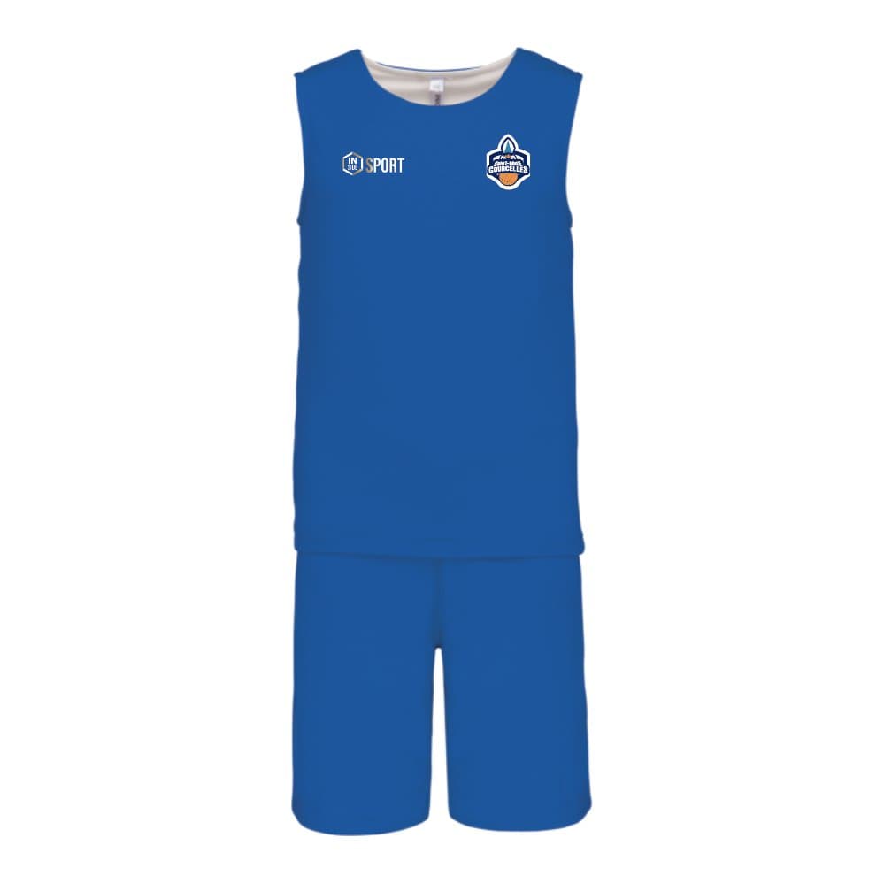 Wendbares Trikot-Shorts-Set Kinder SBC Basket, blau