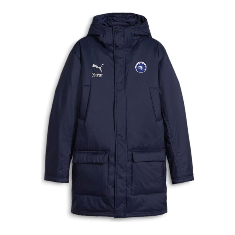 Abrigo largo de invierno azul marino Puma USG, vista frontal