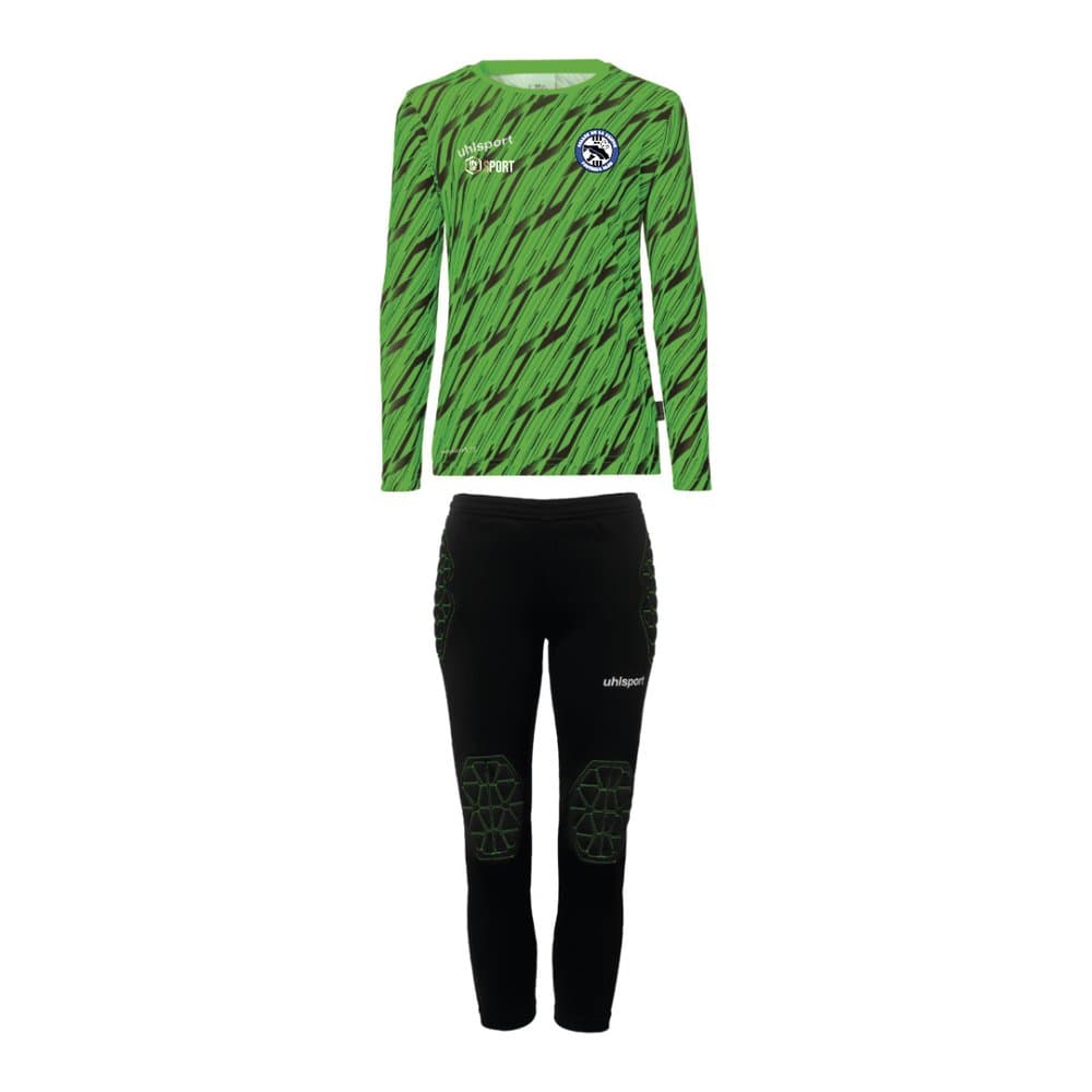Kids' green goalkeeper kit Uhlsport FC VSFC, front view