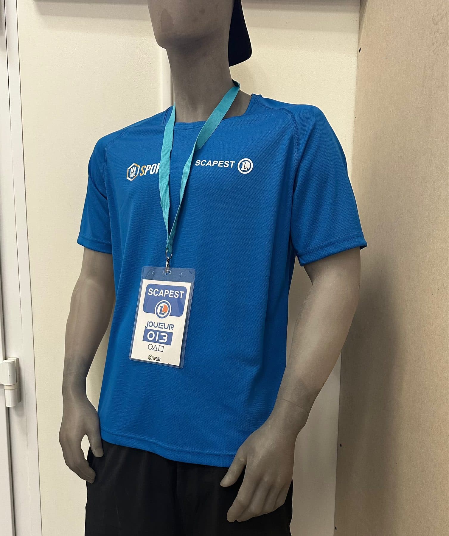 Outfit and badge customised in a company's colours for a team building event