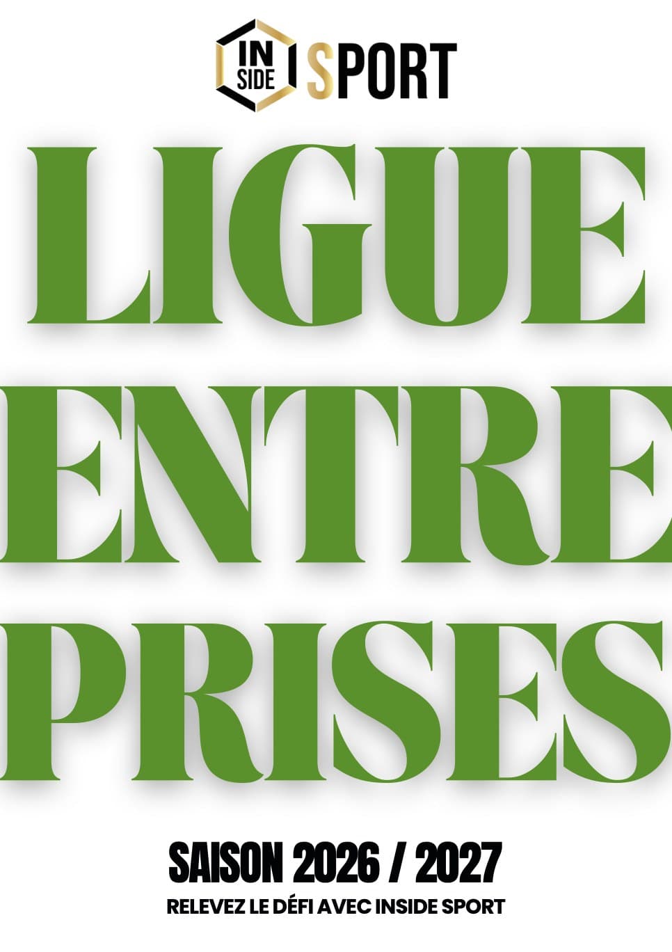 Affiche de la Ligue Entreprises Inside Sport, saison 2026/2027