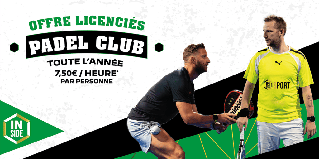 Offres padel du moment chez Inside Sport à Reims - Inside Sport Reims